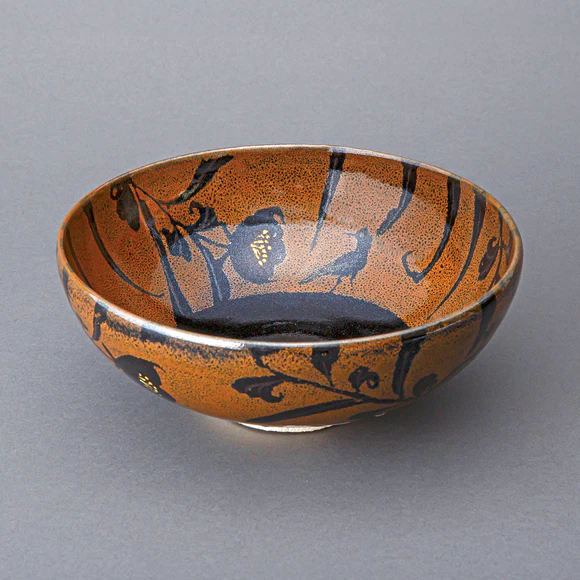 鉄釉鳥文花瓶(原 清)｜ギャラリージャパン