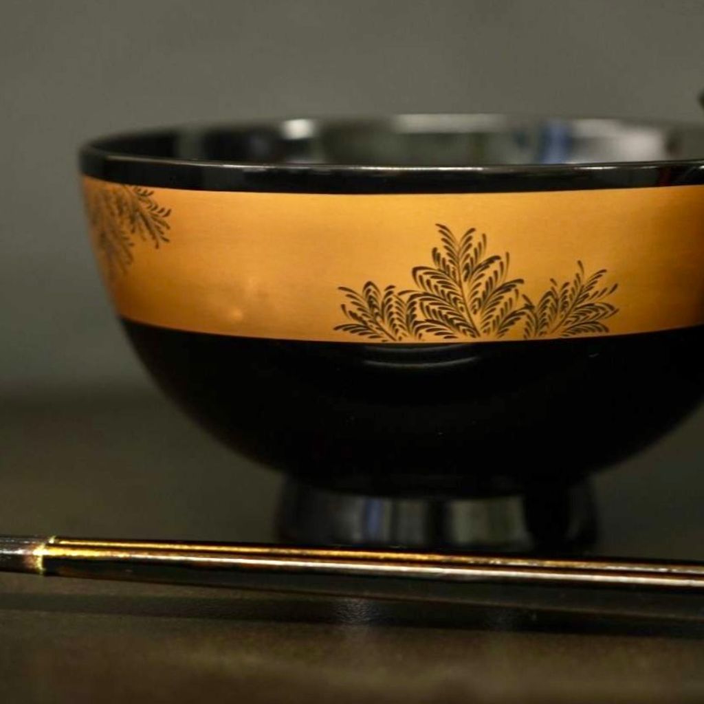輪島 沈金 吸物椀 – 漆器 高翆