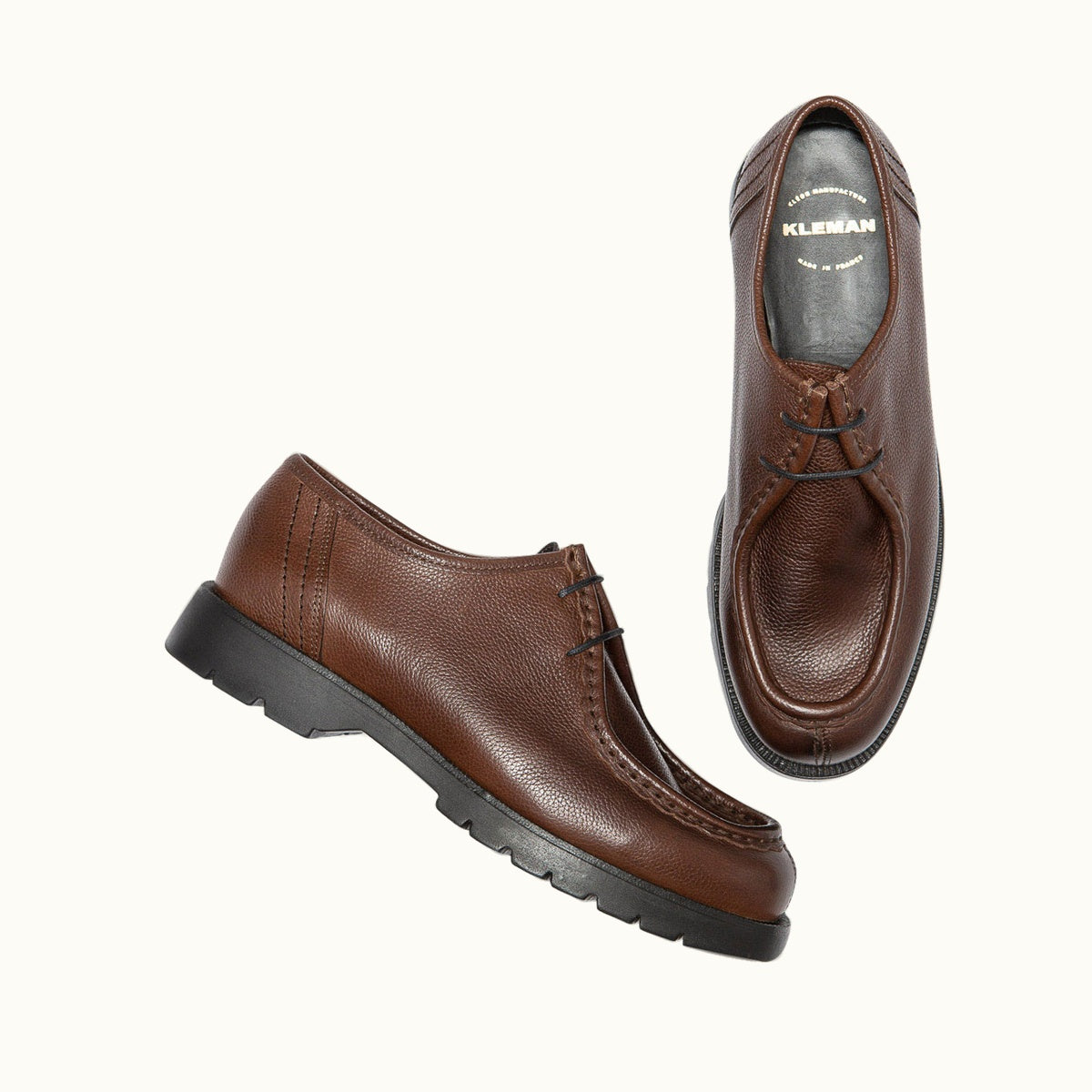 Leather Tyrolean Shoes | PADROR G VGT Coffee – Kleman