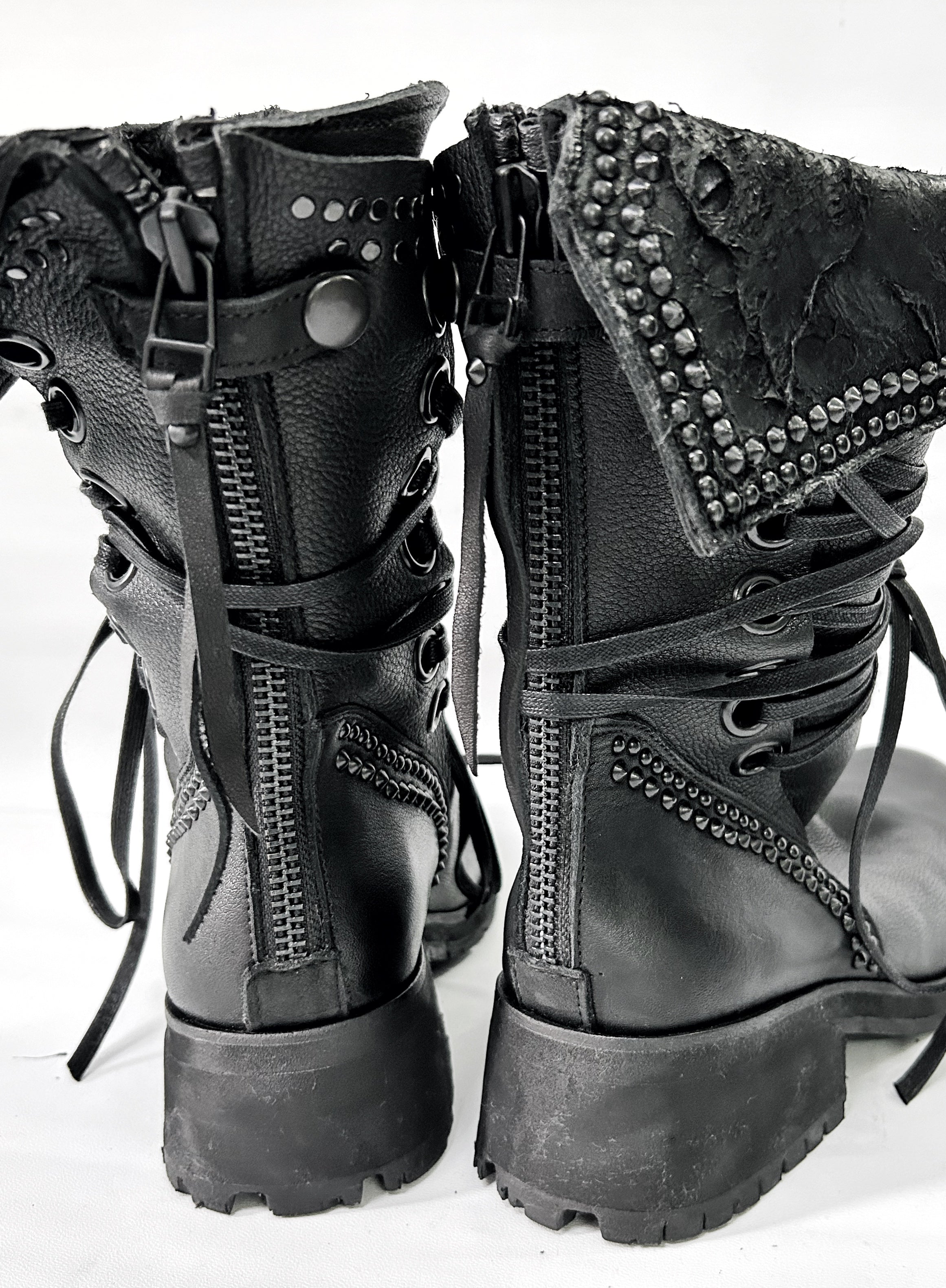 KMRii ケムリ Crush Chrome Boots 01クラッシュ クロム ブーツ レザー