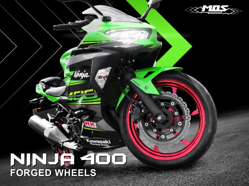 MOS 鍛造アルミホイール前後セット 【NINJA400/Z400/NINJA250/Z250