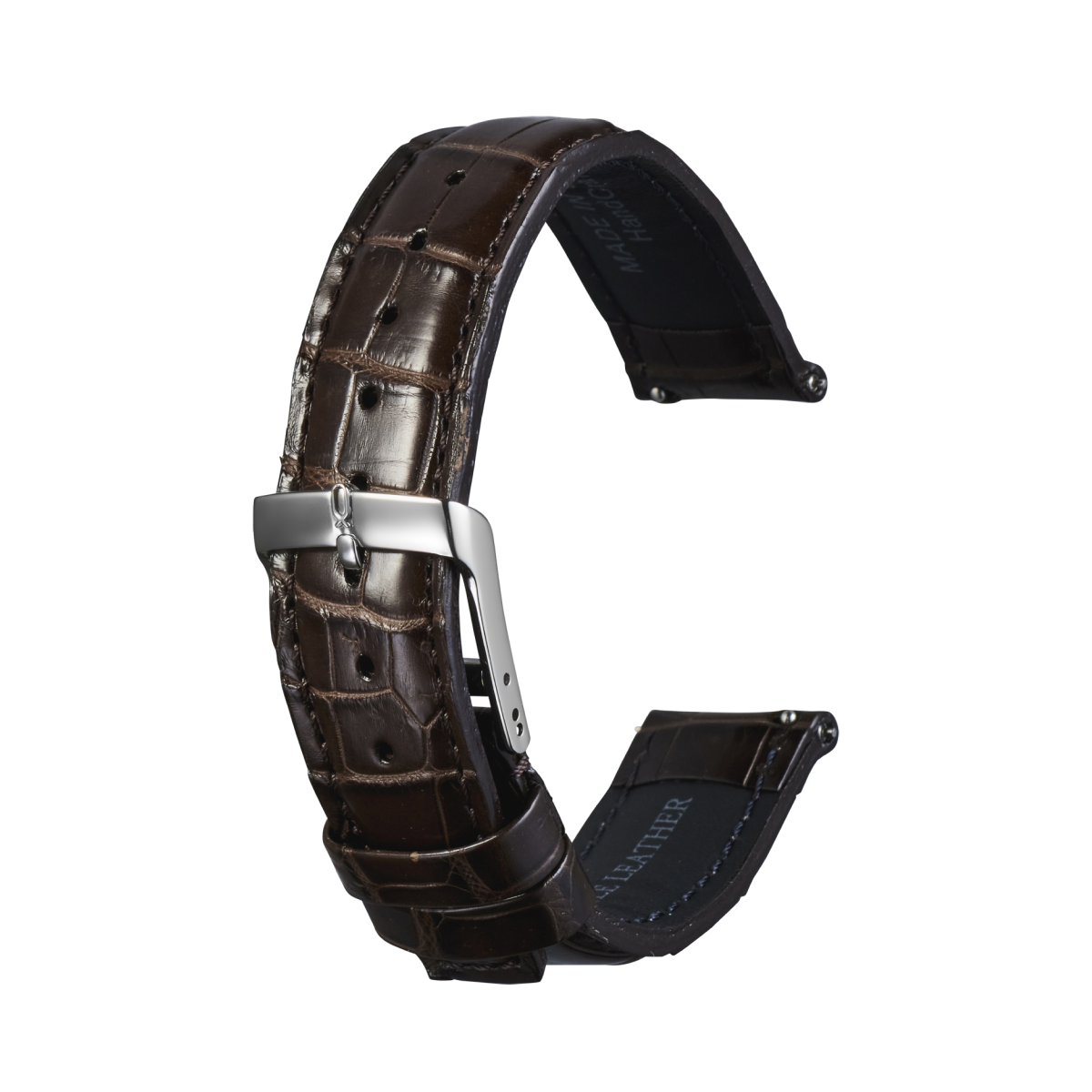 Knot S18-SFC-DB-L 時計ベルト バンド クロコダイル レザー 18mm