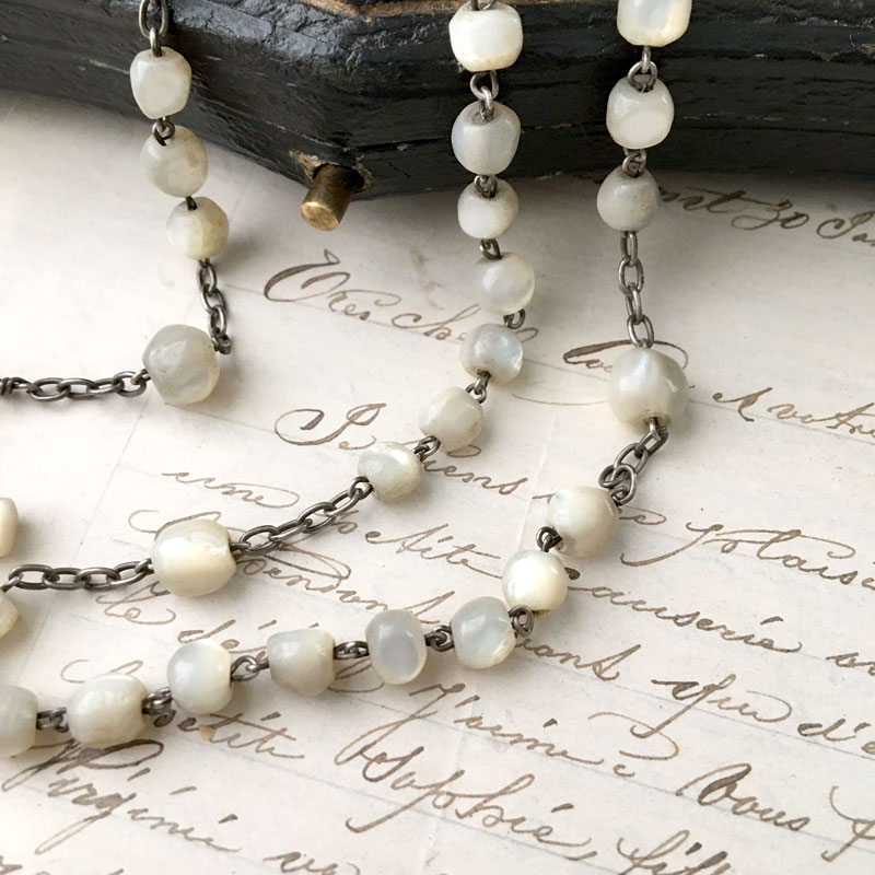 マザーオブパールのロザリオH - アンティーク k-nuts