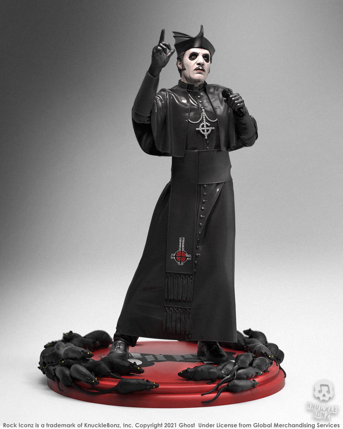 Ghost Cardinal Copia Black Cassock (Variant) KnuckleBonz Statue