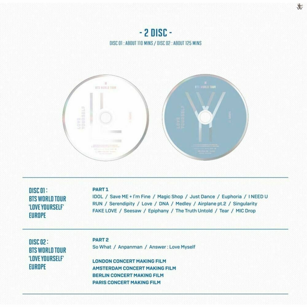 BTS World Tour LOVE YOURSELF in EUROPE DVD (Free Shipping) – K-STAR