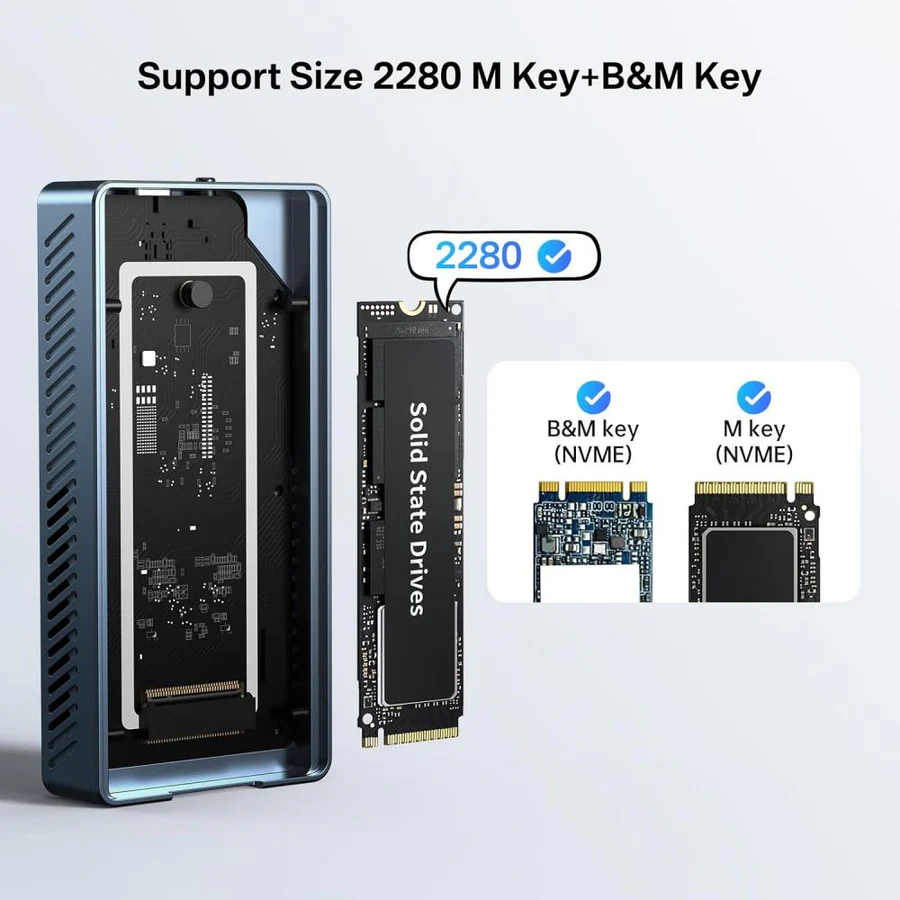 ACASIS 40Gbps M.2 NVMe SSD Enclosure with Cooling Fan