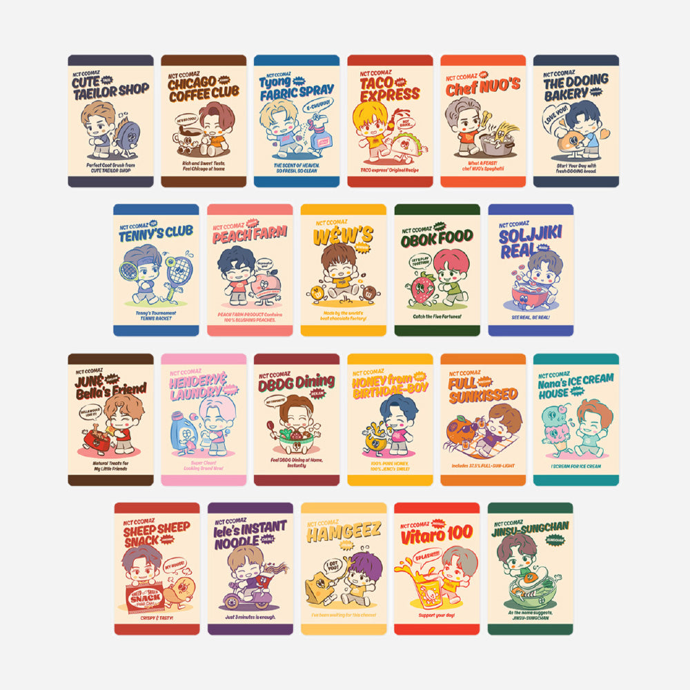 NCT CCOMAZ Grocery Store Random Trading Card Set (Orange Ver
