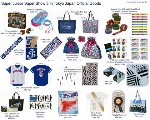 Super Junior Super Show 5 In Tokyo Official Merchandise