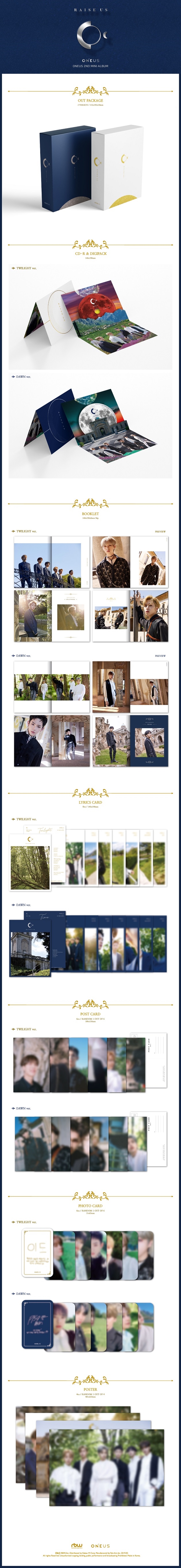 ONEUS RAISE US 2ND MINI ALBUM - Kpop USA