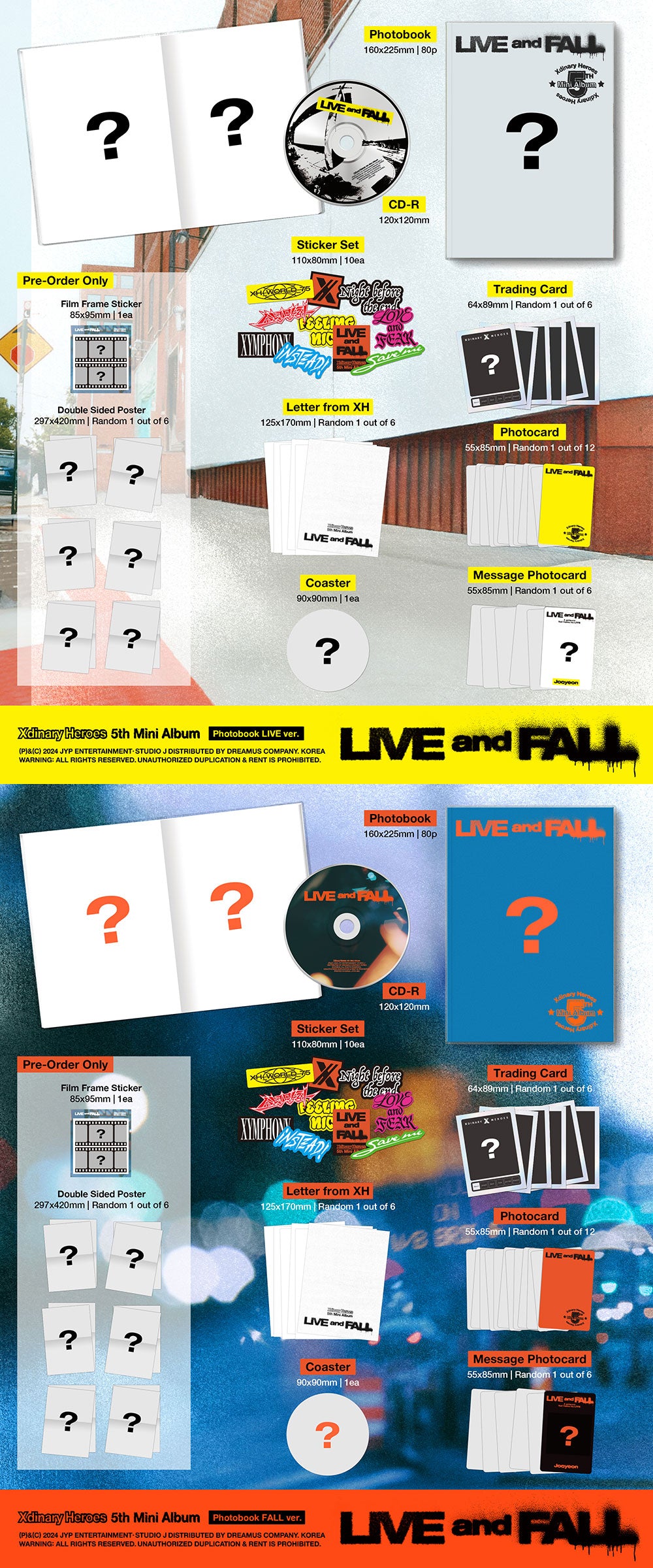 Xdinary Heroes - LIVE and FALL [5th Mini Album - Photobook Ver