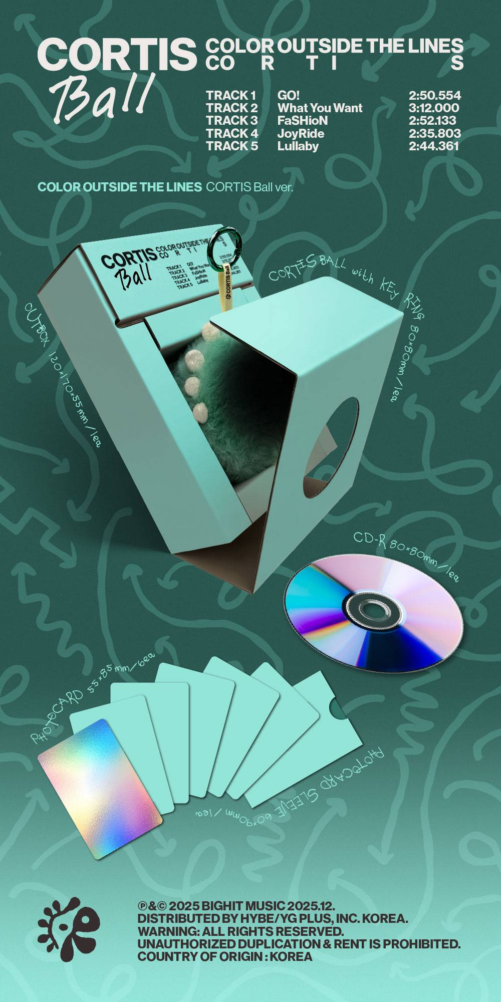 CORTIS - COLOR OUTSIDE THE LINES [1st EP Album - CORTIS Ball Ver