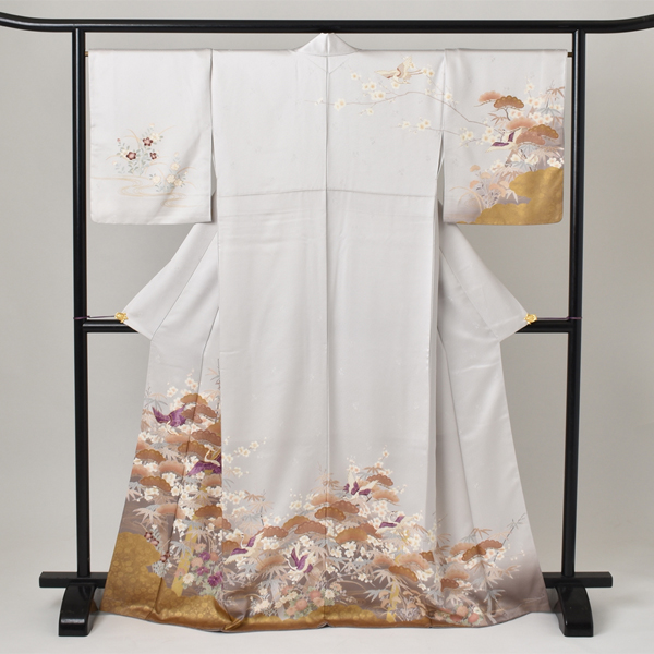 訪問着［鶴と金彩と刺繍］｜着物レンタルあき (来店着付け無料・全国