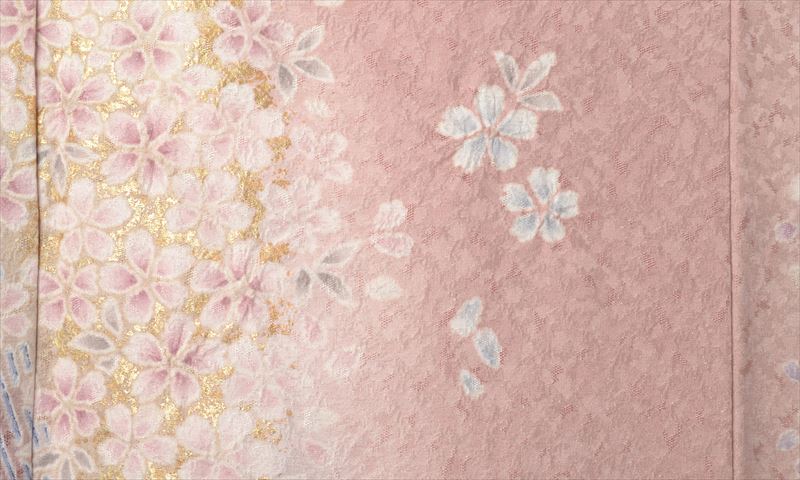 訪問着［ピンクの辻が花模様］｜着物レンタルあき (来店着付け無料