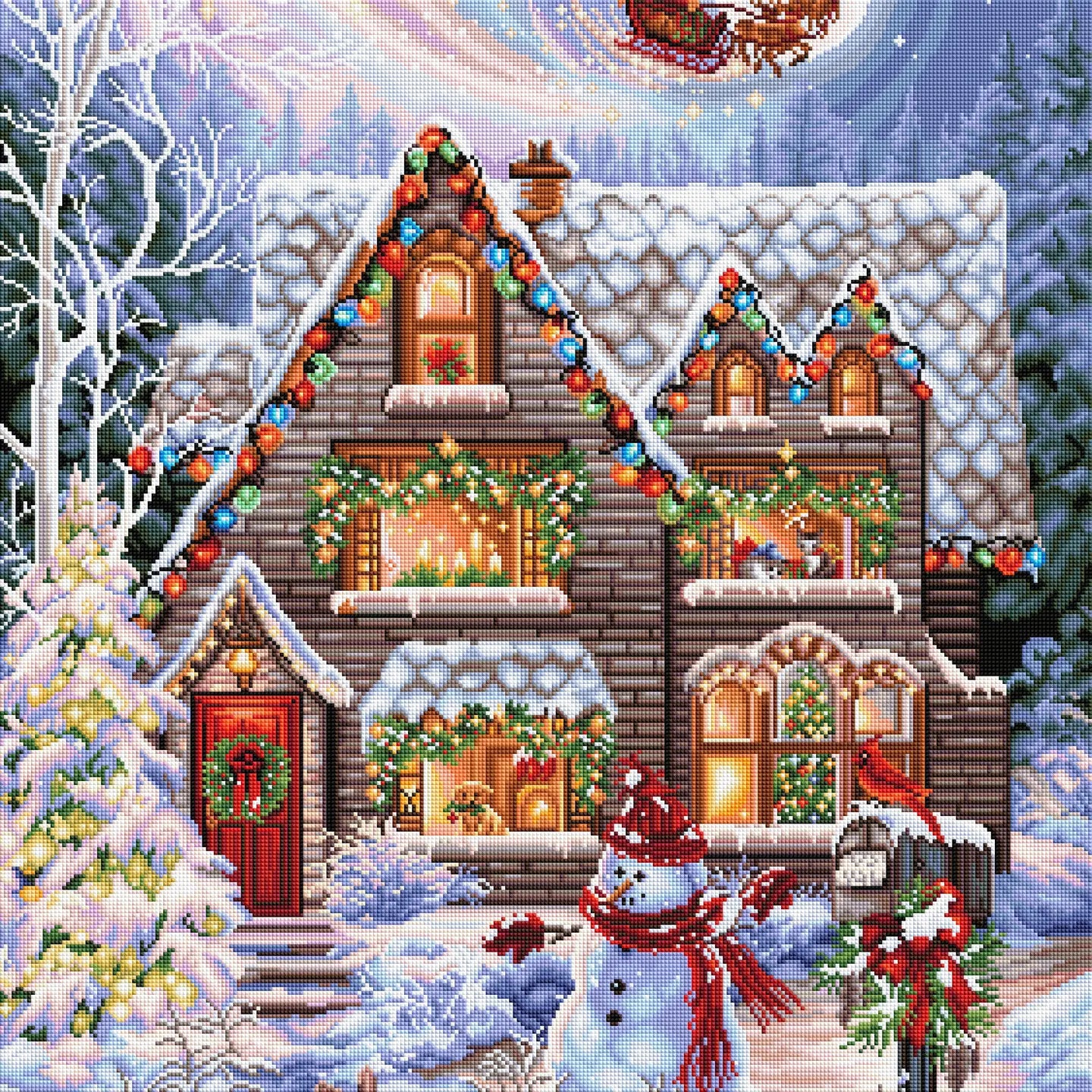 Diamond Art Club SQUARES Santa's Sleigh Ride