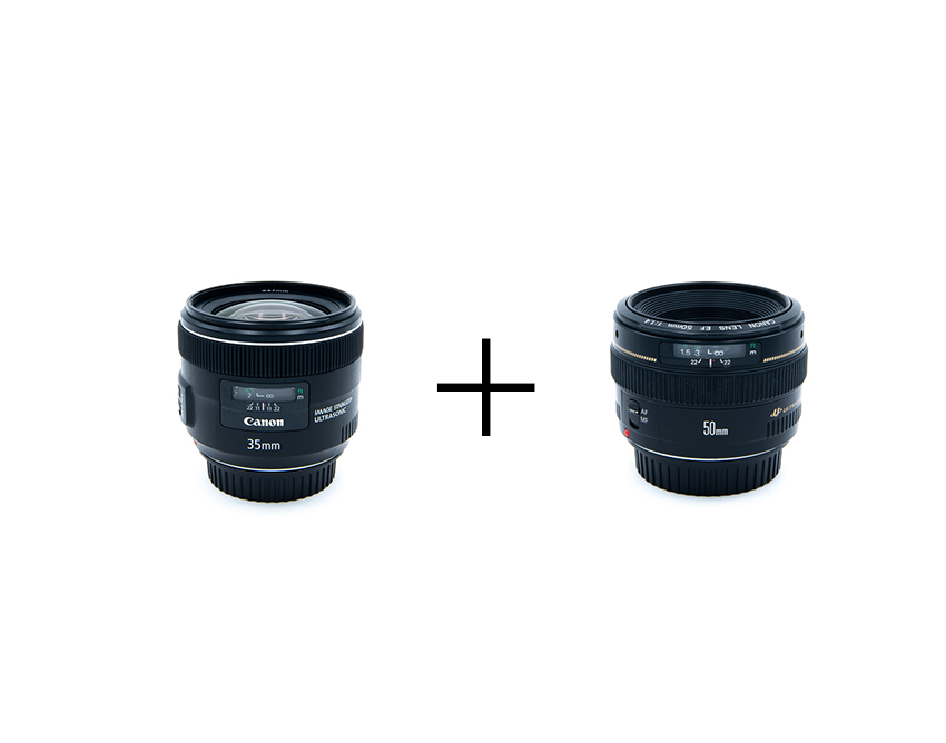 Canon 単焦点レンズ2本セット EF35mm F2 IS USM + EF50mm F1.4 USM