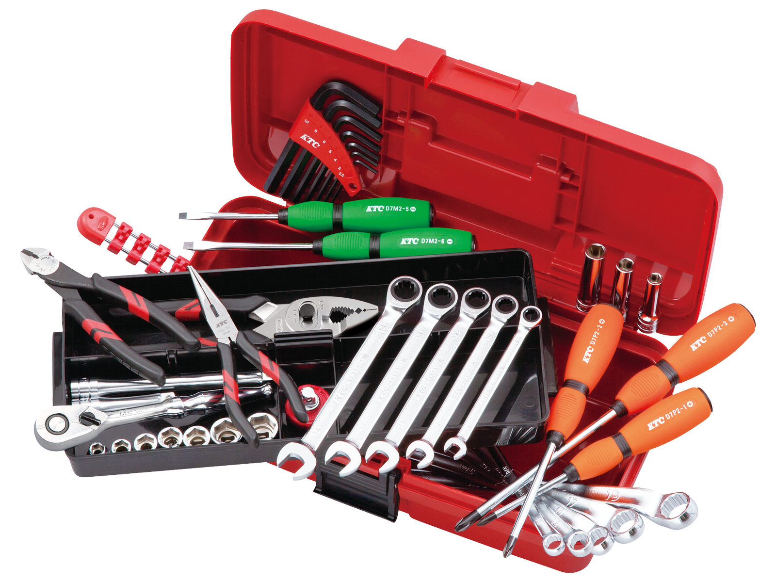 9.5sq.工具セット（片開きプラハードケースタイプ）[40点] | KTC