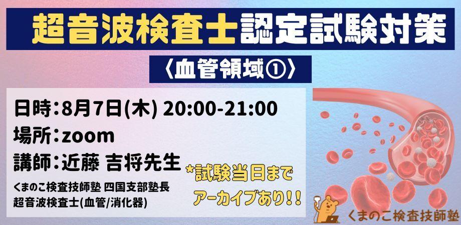 超音波検査士 認定試験対策セミナー〈血管領域①〉 | くまのこ検査技師塾