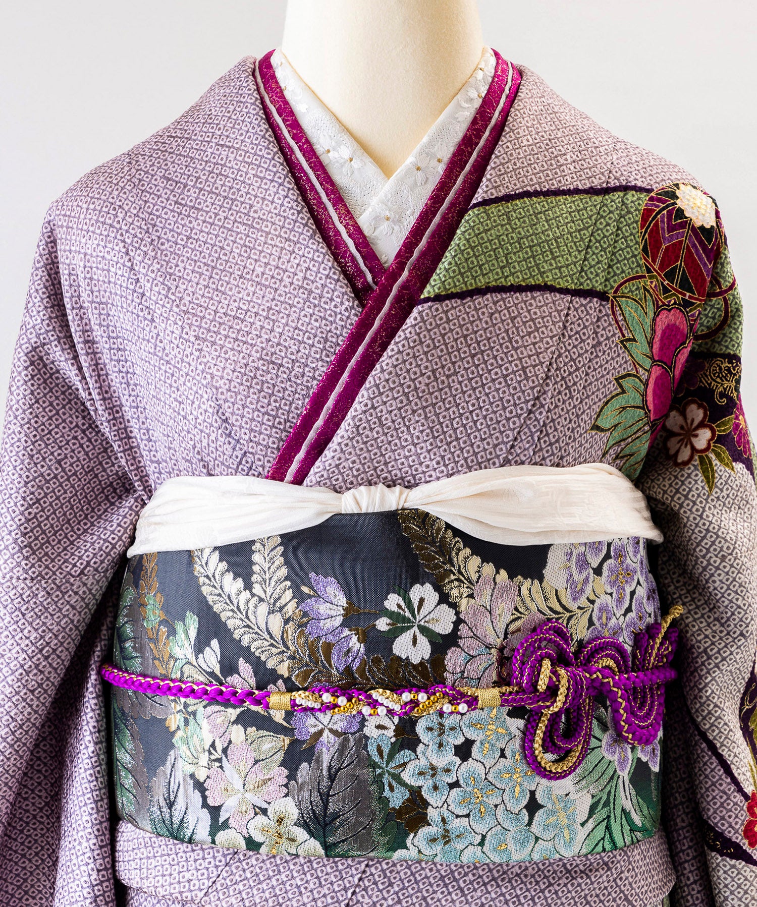 藤紫総絞り – 久遠 by Accha