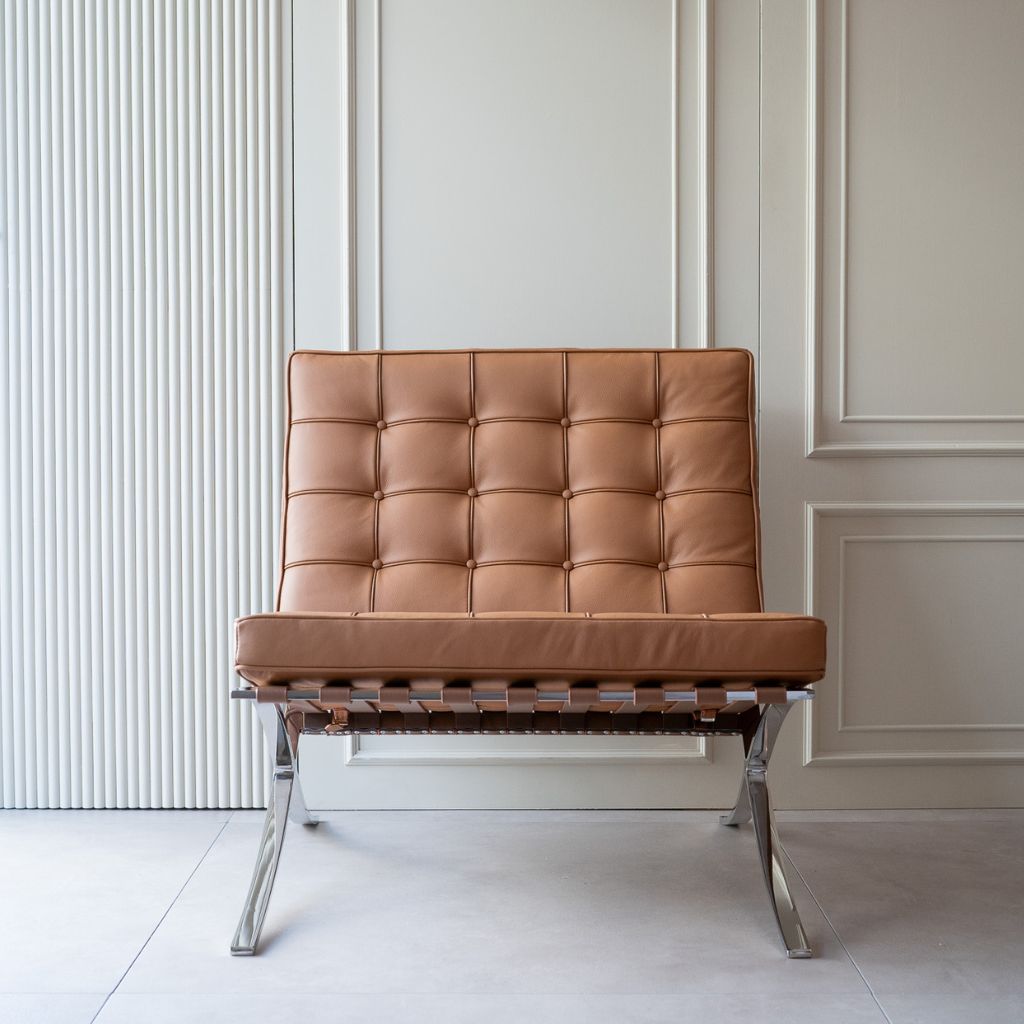 Barcelona Chair 1Seat Brown / バルセロナチェア シングル ブラウン