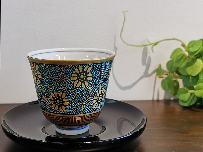 九谷焼 青粒鉄仙 汲み出し揃え | 九谷焼 あらき