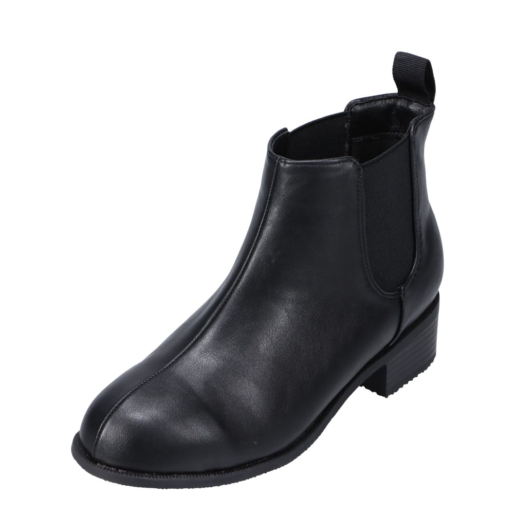 Zipper ジッパー 防水サイドゴアショートブーツ レディース ブラック