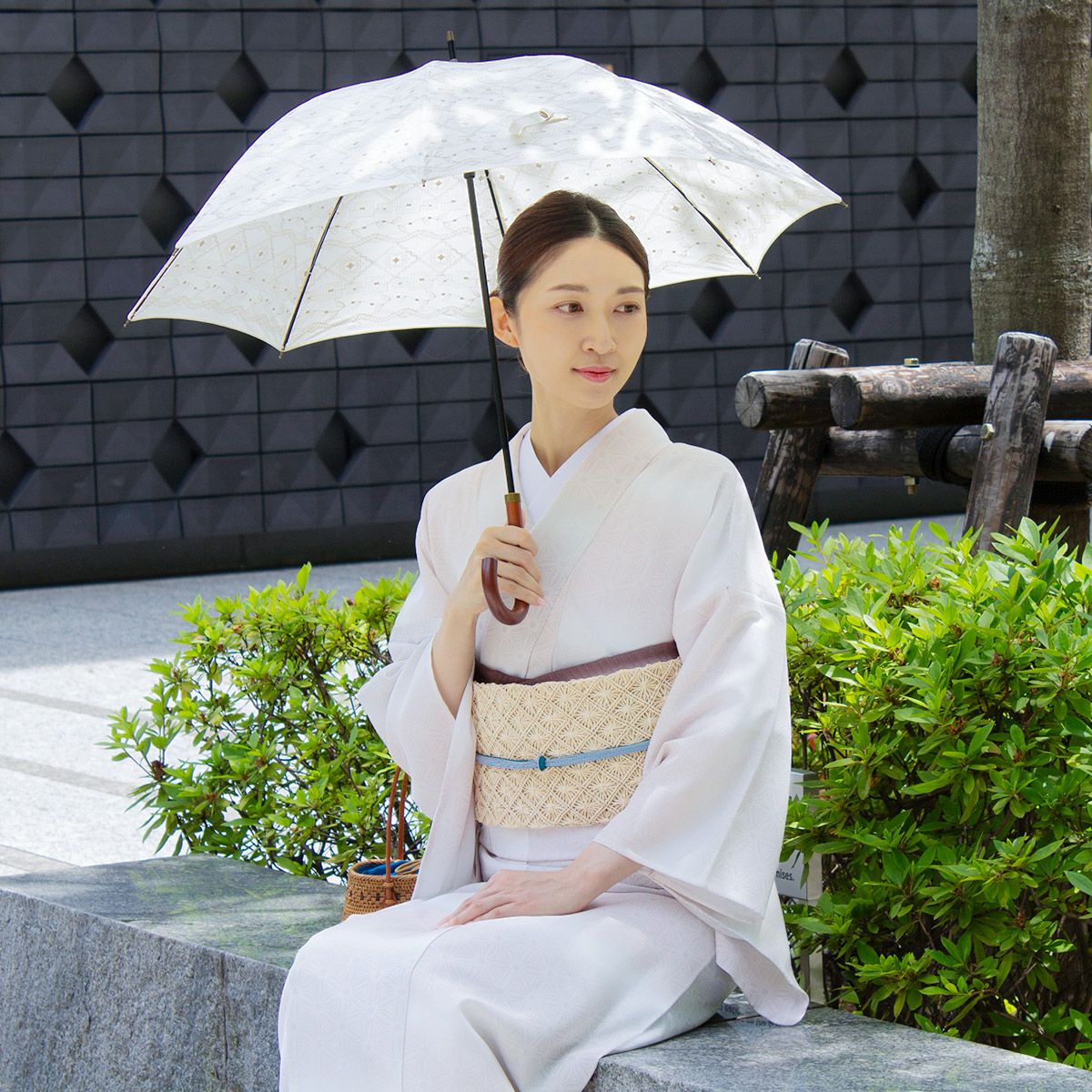 誉田屋源兵衛】半幅帯 紗綾型 芭蕉 夏/単衣 くるり｜着物屋くるり 公式