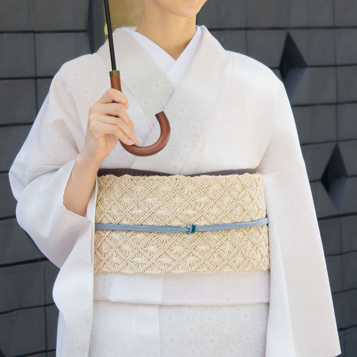 誉田屋源兵衛】半幅帯 紗綾型 芭蕉 夏/単衣 くるり｜着物屋くるり 公式