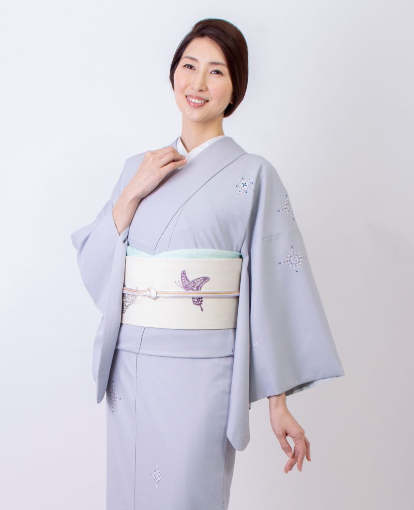 洗える飛び柄小紋【菱花紋】アイスグレー近日発売！ - サキガケ