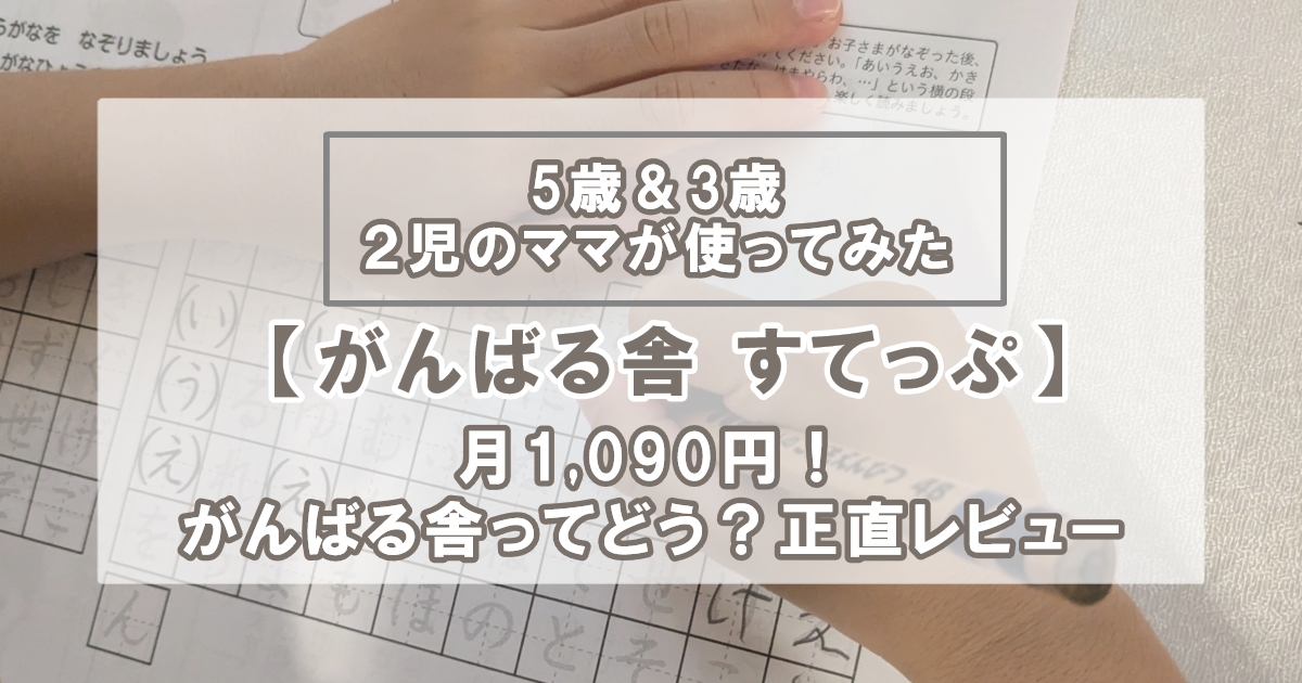 体験レビュー】がんばる舎で「書く力」が伸びた！がんばる舎のコスパと
