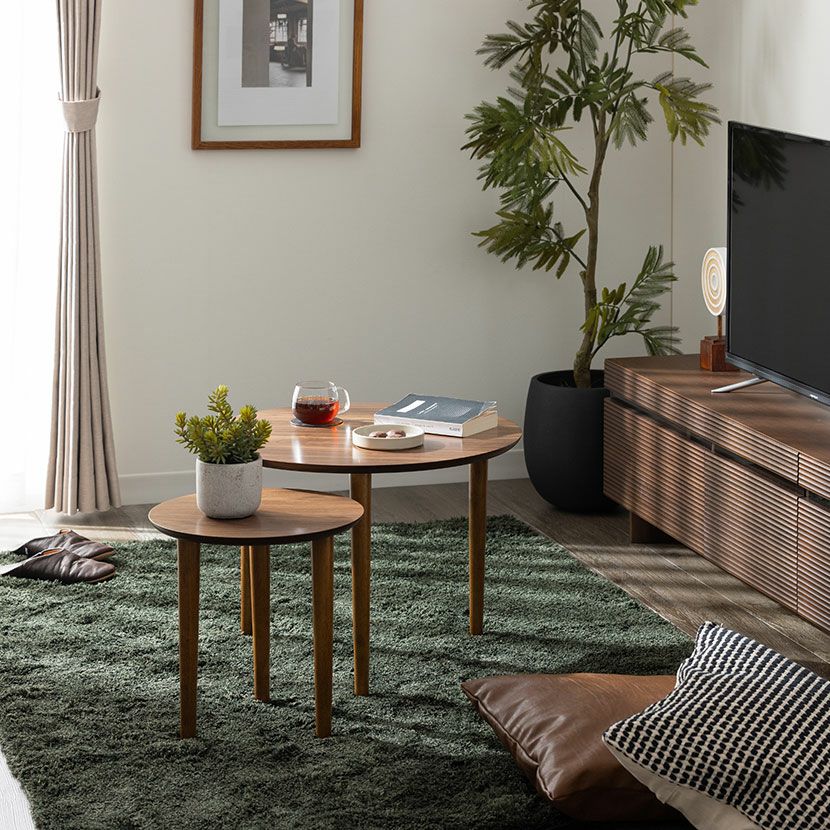 幅50cm マルニ サイドテーブル 地中海 ネストテーブル中 コーヒー