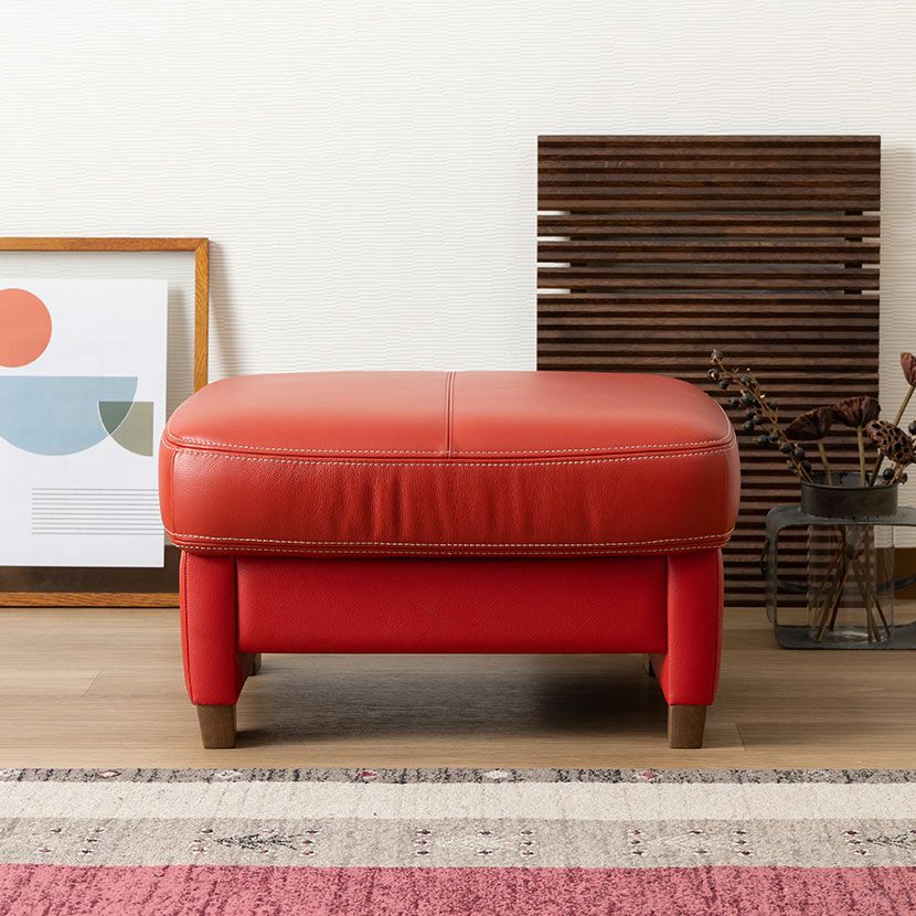 Condehouse ボルス オットマン 高級 シボ厚革 旭川家具 Condehouse