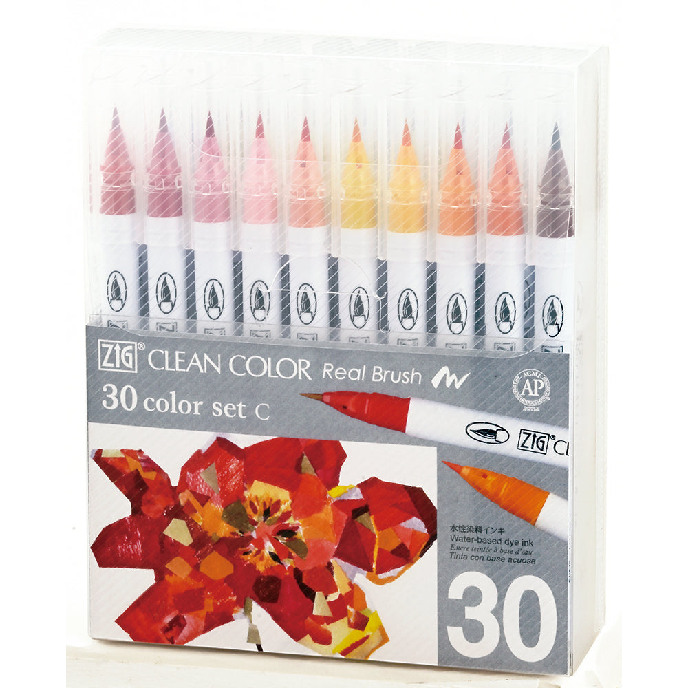 ZIG クリーンカラーリアルブラッシュ 30色セットC (RB-6000AT/30VC)