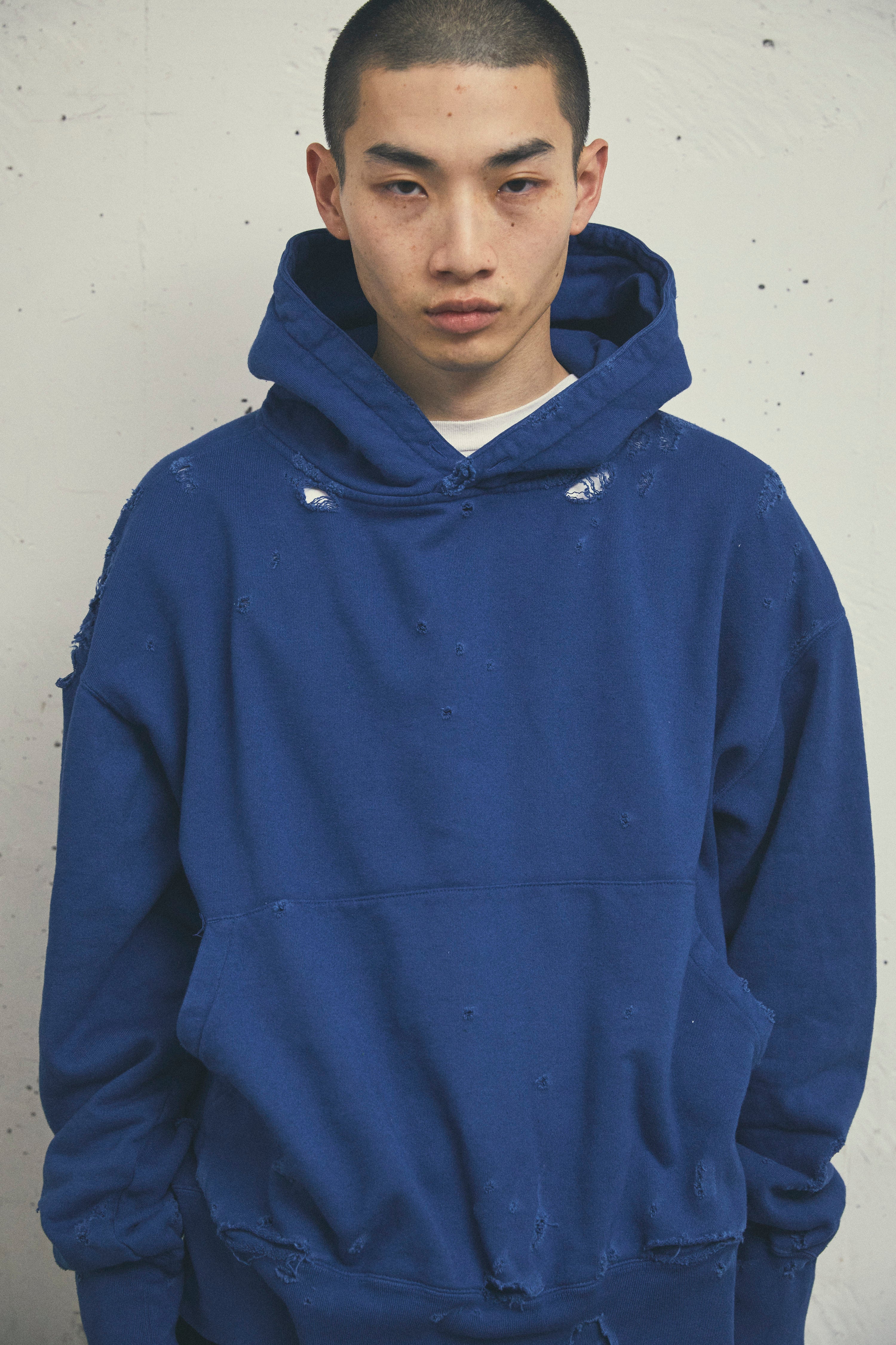 KURO | モアダメージウォッシュスウェットパーカー | ヴィンテージ加工