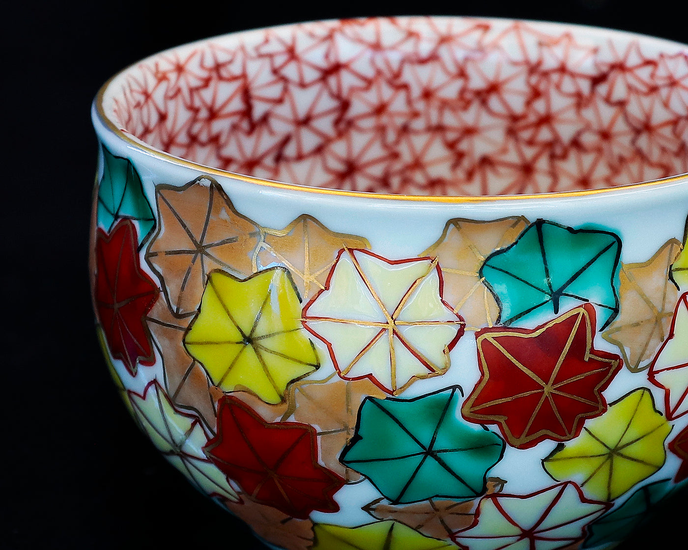 京焼・清水焼〉伝統工芸士【丹影 / にえい】作「桜描き詰 盃 赤」 JAC