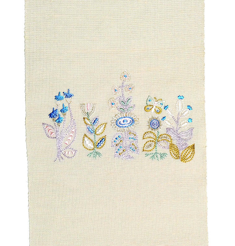 貴久樹 刺繍八寸帯 - 京都で着物を探すなら、良い物をよりお求めやすい