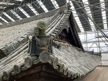 鬼瓦”に最接近「京の大仏」屋根龍、雷神も遭遇なぜ？｜THE KYOTO｜京都新聞
