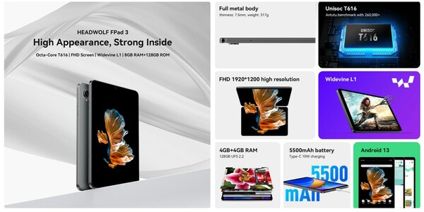 ヘッドウルフ、ハイエンド8インチタブレット「Fpad3」を発表
