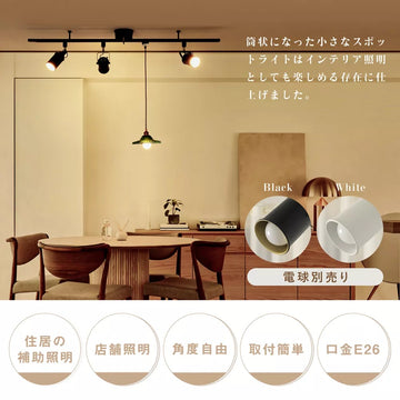 共同照明】ダクトレール スポットライト E26 1灯 照明器具