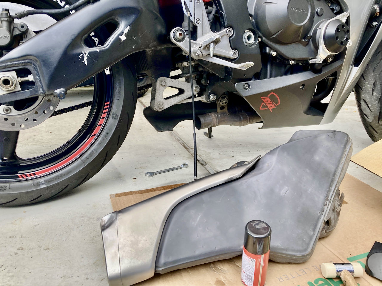 車検！CBR1000RR 08 純正マフラーに戻す！ | KY blog Styles