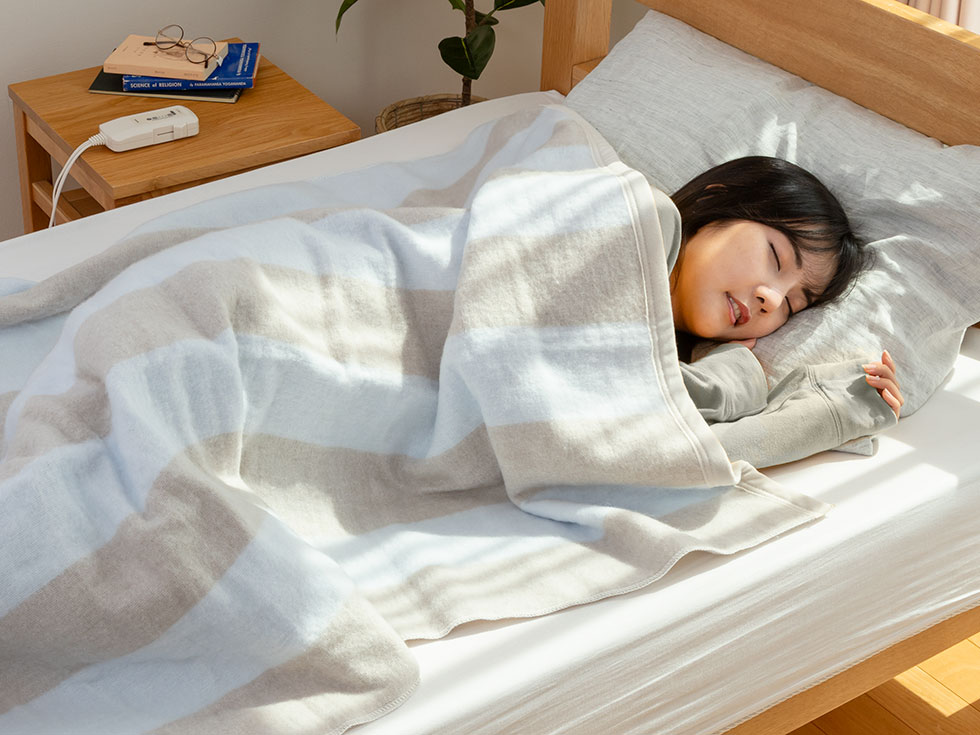 販売終了】電気毛布（掛け敷き）電磁波カット188x120cmKDK-75236