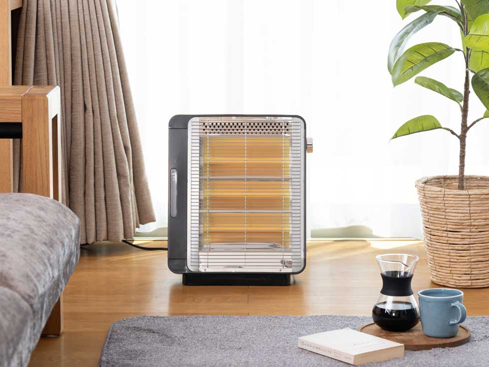 スチーム機能付き電気ストーブ石英管ヒーターKEH-0950 | コイズミ