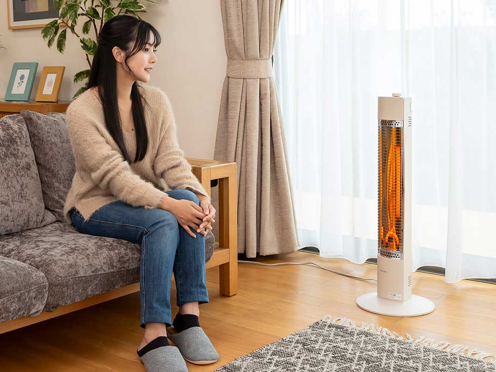 販売終了】シーズヒーター遠赤電気ストーブKSS-0832 | コイズミ