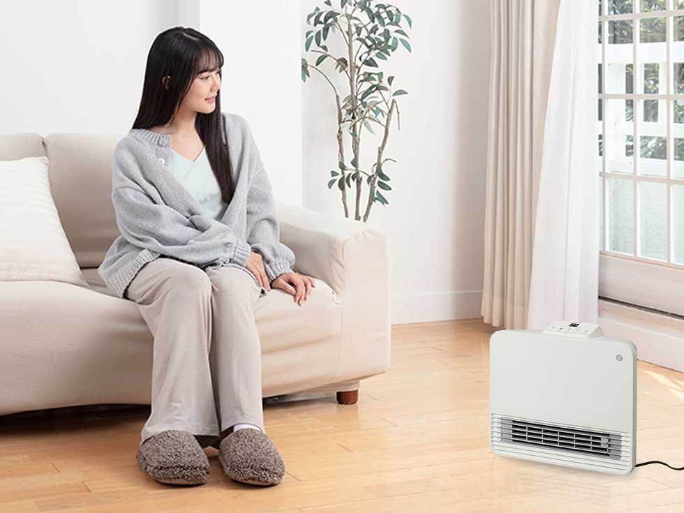 販売終了】セラミックヒーター人感＆室温センサー付きKPH-1246