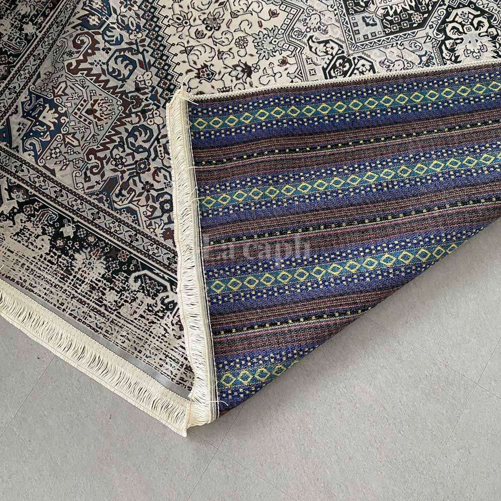 ヘリテイジモダンラグ（黒）伝統の息吹を纏ったモダンな空間づくり