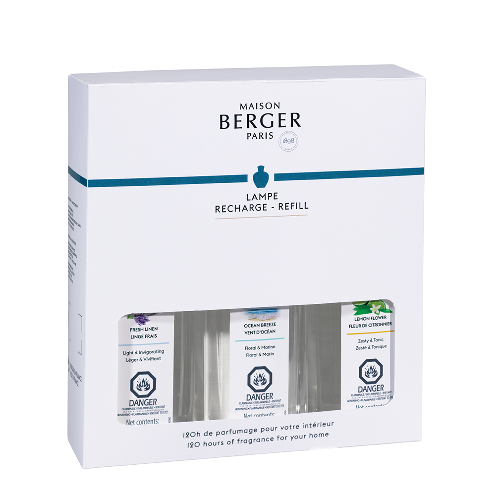 Fresh Fragrance Lamp Refill Trio Pack | Maison Berger Paris