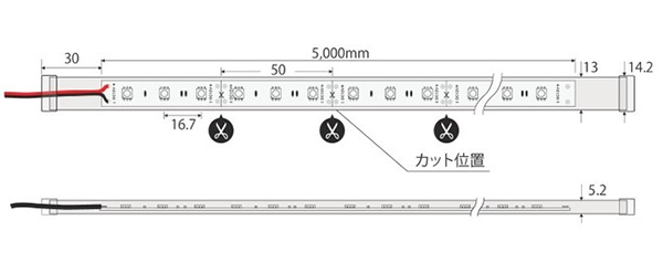 CC-12V 5050/16.7P-3000K【1巻＝5m】 || LEDテープライト＜屋内・屋外