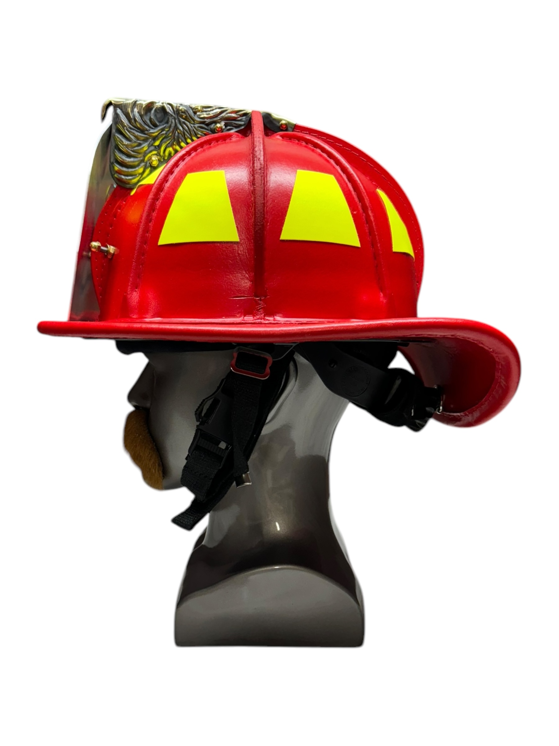 TL2 Red Leather Helmet (NFPA) – Bronx Bend | Ladder Co Leather