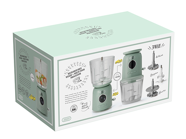 Toffy スケール付きマルチフードプロセッサー＜充電式＞ K-CH2 | 株式