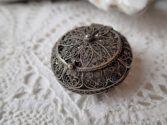 フィリグリー（銀線細工）ロザリオケース】【シルバー800】イタリア