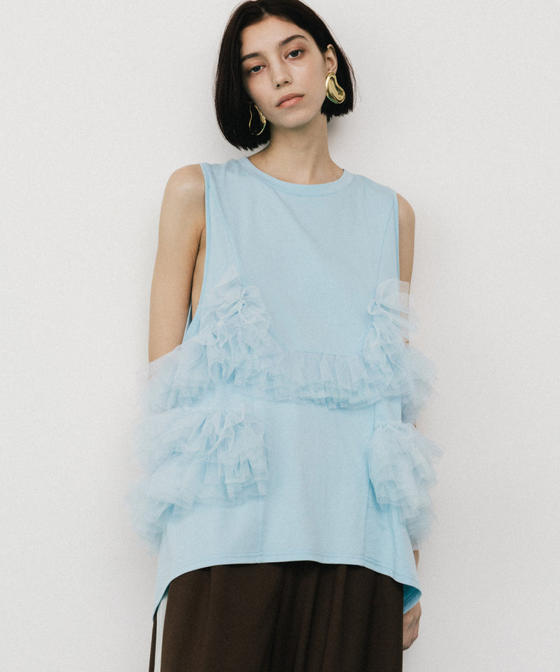 ボリュームフリルチュールデザインカットタンク – LA BELLE ETUDE